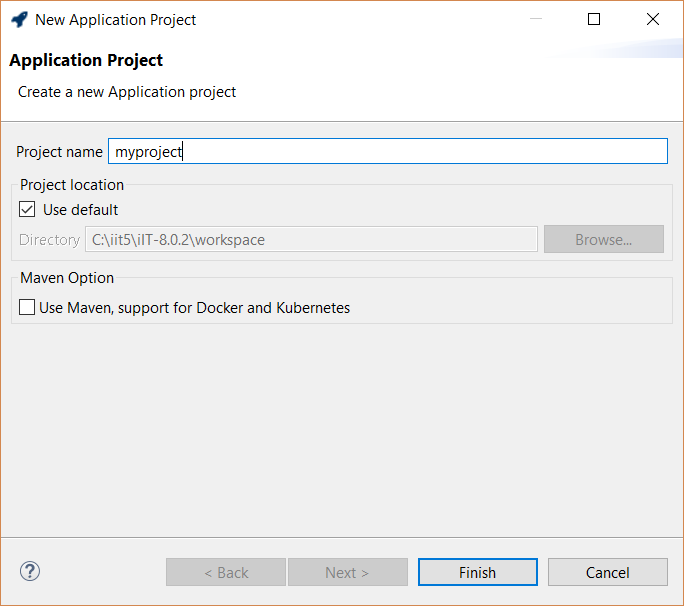 Application Project Wizard