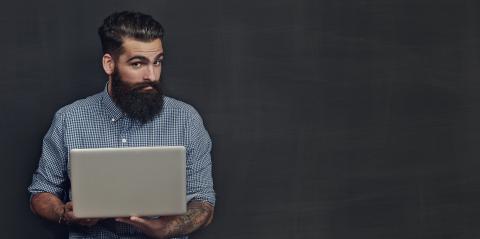 Man with computer